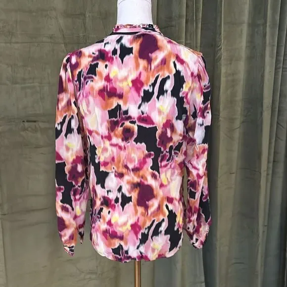 KOBI HALPERIN 100% silk  Multicolor Blouse, XS - Picture 11 of 14